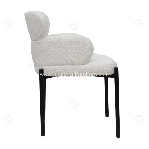 Imported microfiber leather white Sylvie dining chairs